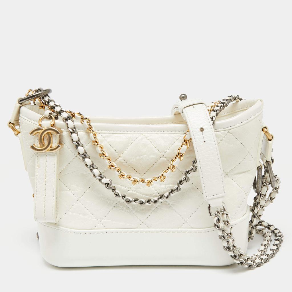 商品[二手商品] Chanel|Chanel Off White Quilted Leather Gabrielle Hobo,价格¥23319,第1张图片