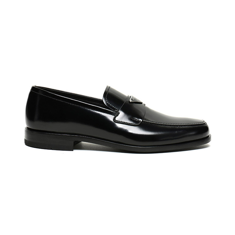 Prada 普拉达 男士黑色皮革乐福鞋 2DB180-P39-F0002商品第1张图片规格展示