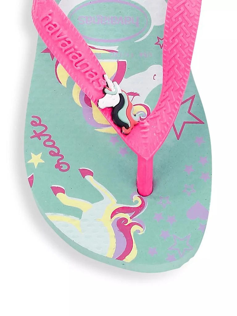 商品Havaianas|Girl's Unicorn Flip Flops,价格¥119,第3张图片详细描述