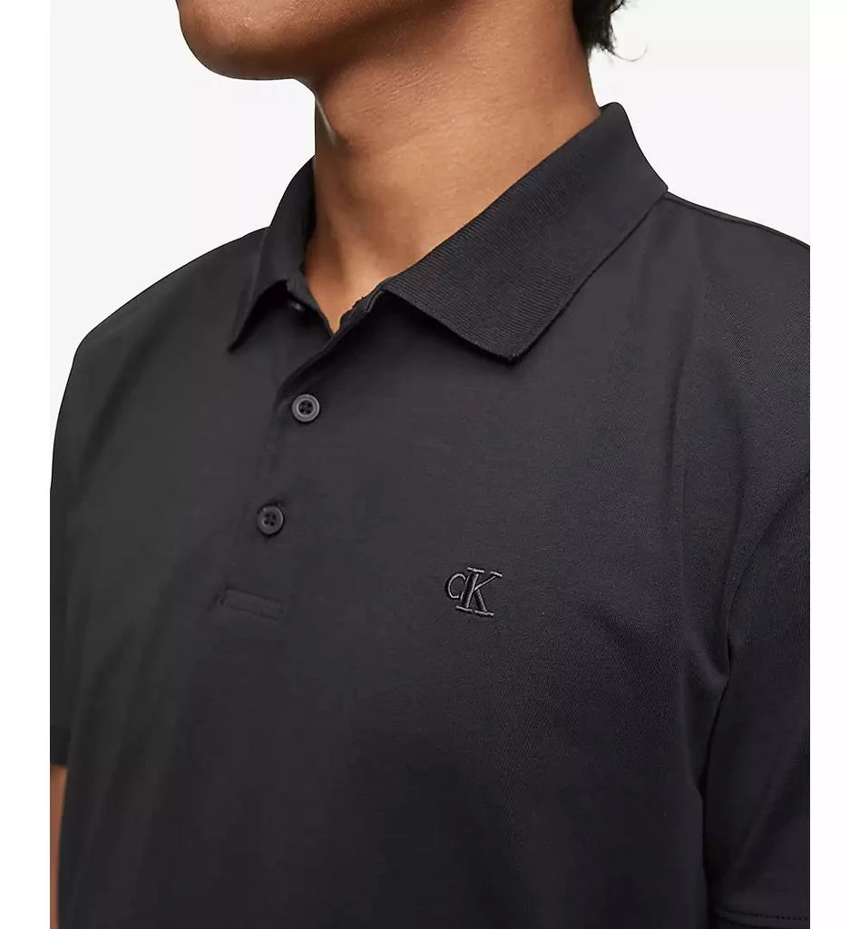 商品Calvin Klein|男士运动修身光滑棉质 Polo 衫 多款配色,价格¥238,第3张图片详细描述