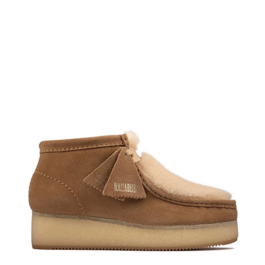 商品Clarks|Clarks Originals Womens Wallabee Wedge Shoes Light Tan Suede,价格¥1296,第1张图片