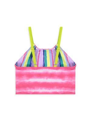 商品Andy & Evan|Little Girl's 2-Piece Reversible Tie-Dye Print Swimsuit,价格¥81,第5张图片详细描述