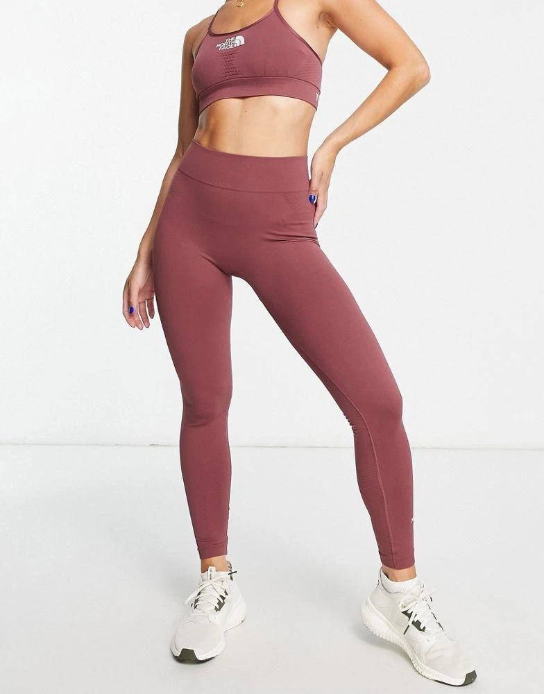 商品The North Face|The North Face Training seamless high waist leggings in pink Exclusive at ASOS,价格¥326,第3张图片详细描述