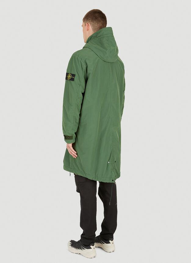 Fish Tail Parka Coat in Green商品第4张图片规格展示