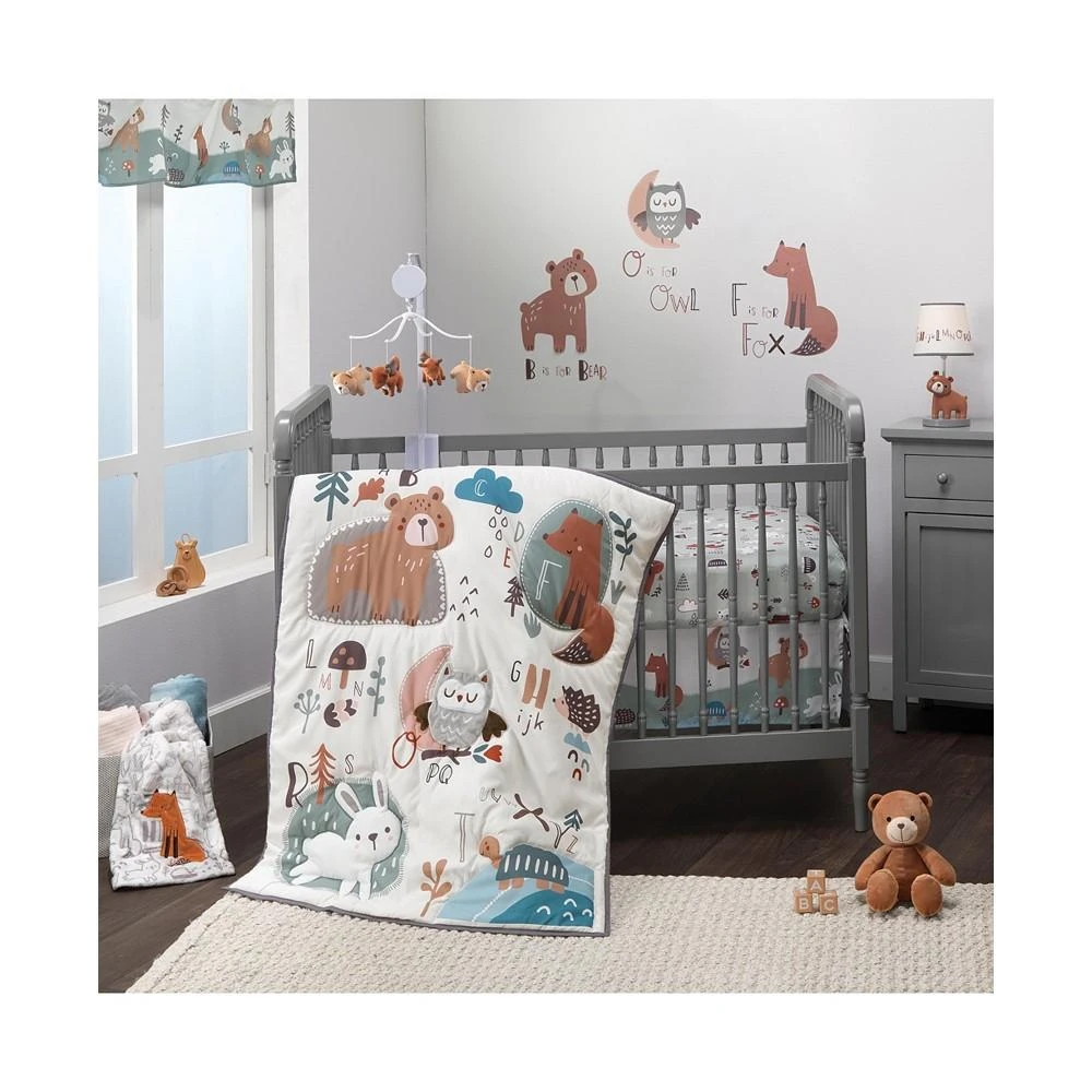 商品Bedtime Originals|Animal Alphabet Sage Green/Cream Nursery Window Valance,价格¥127,第3张图片详细描述