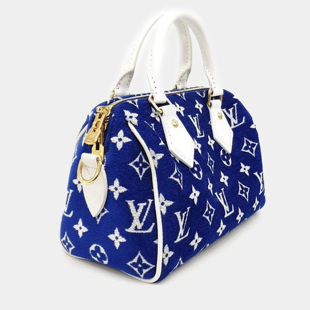 商品[二手商品] Louis Vuitton|Louis Vuitton Blue Velvet Bandouliere Speedy 20 Bag,价格¥19679,第2张图片详细描述