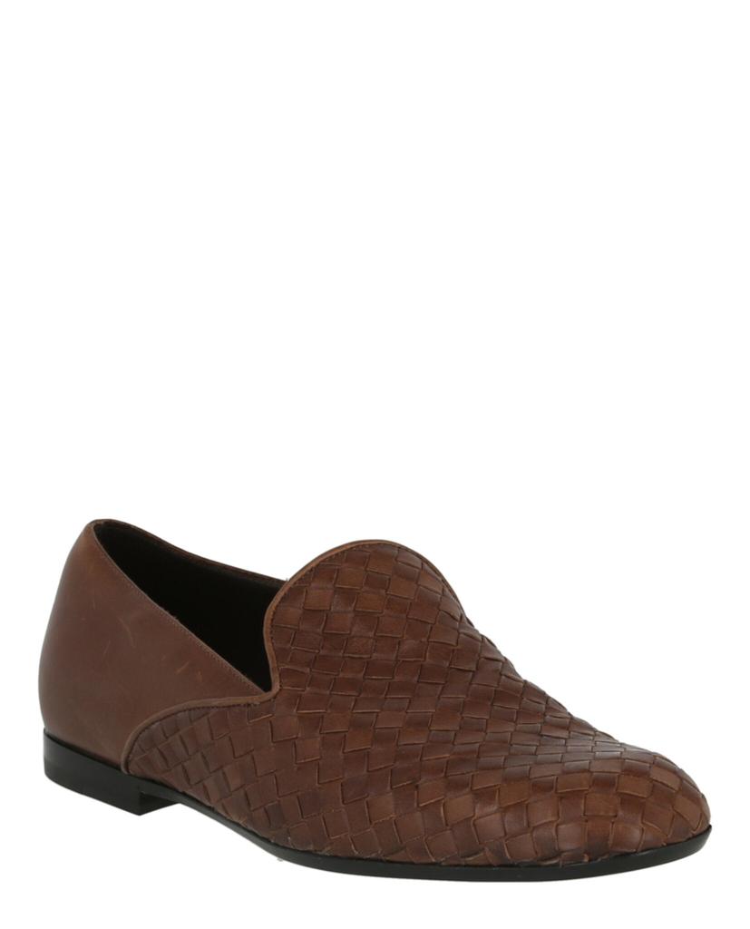 Intrecciato Leather Slip-On Loafers商品第2张图片规格展示