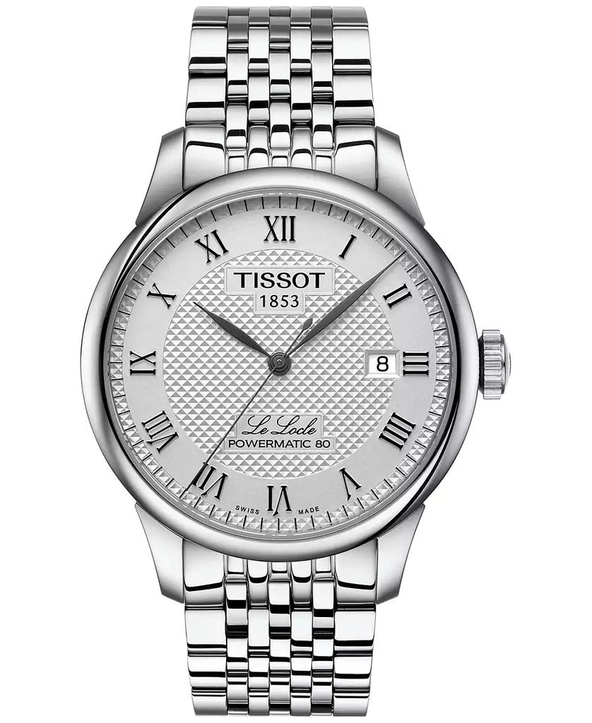 商品Tissot|Men's Swiss Le Locle Stainless Steel Bracelet Watch 39mm,价格¥5049,第1张图片