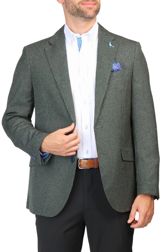 商品TailorByrd|Olive Micro Heather Check Sport Coat,价格¥1045,第1张图片