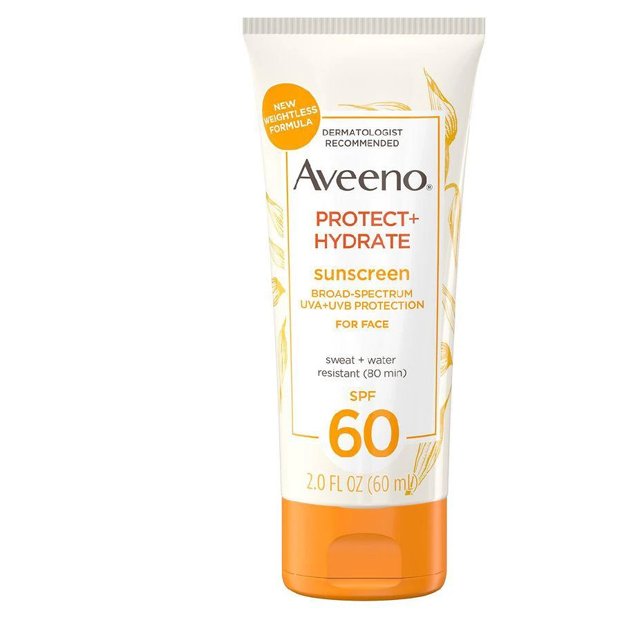 商品Aveeno|Protect + Hydrate Face Sunscreen Lotion With SPF 60,价格¥106,第5张图片详细描述