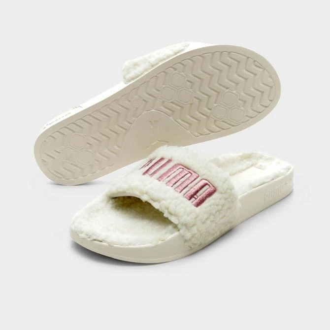 商品Puma|Women's Puma Leadcat 2.0 Sherpa Slide Sandals,价格¥338,第2张图片详细描述