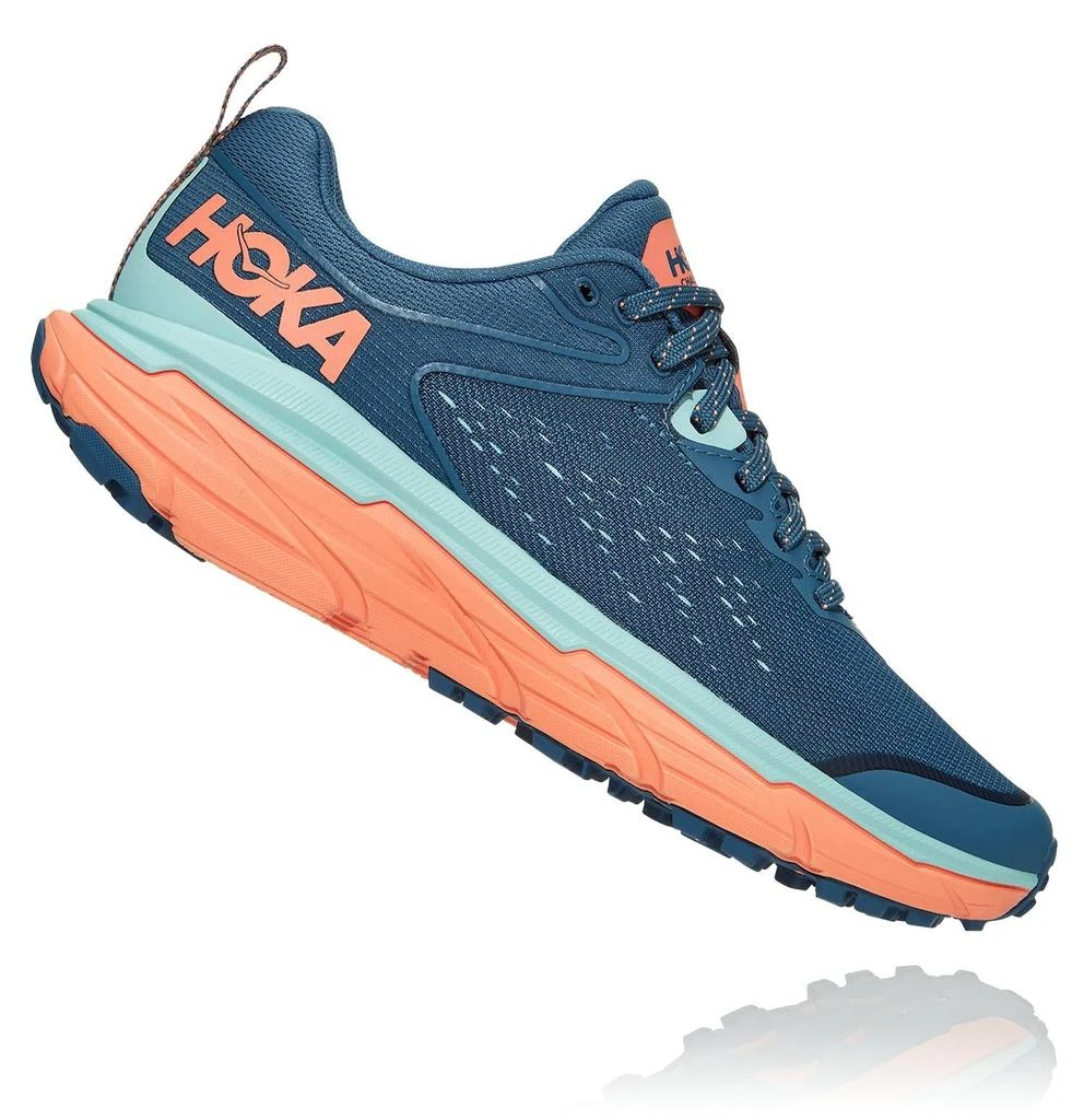 商品Hoka One One|Women's Challenger Atr 6 Trail Running Shoes - Medium/b Width In Real Teal/cantaloupe,价格¥870,第2张图片详细描述