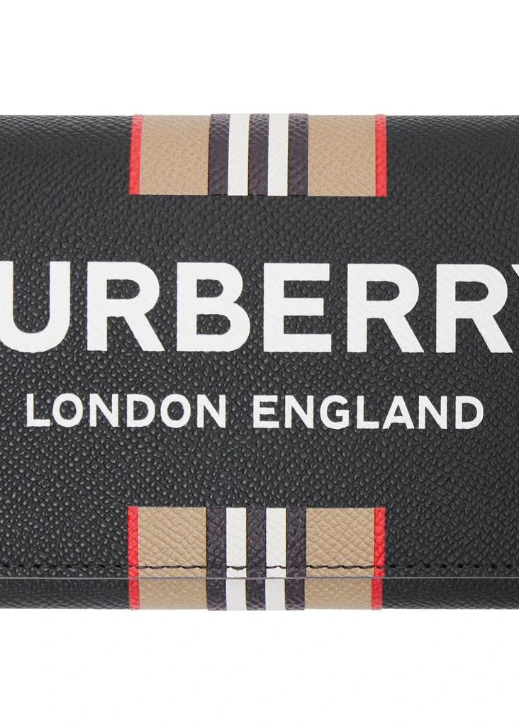 商品Burberry|Logo print leather wallet with detachable strap,价格¥5371,第2张图片详细描述