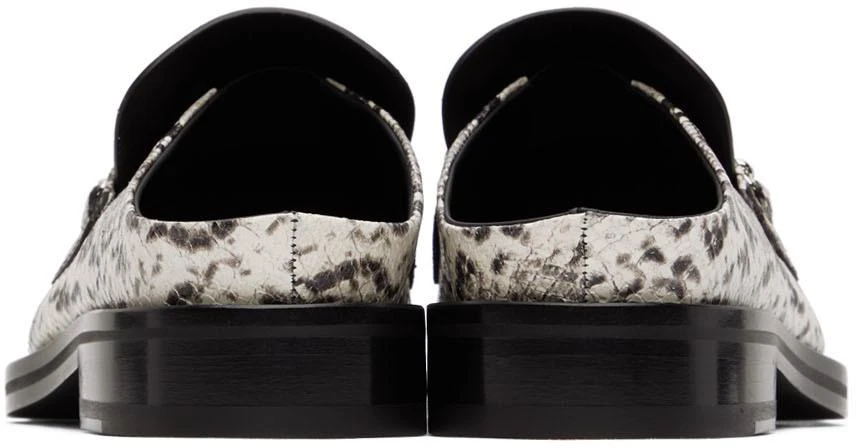 商品Martine Rose|Black & White Leather Mule Loafers,价格¥1728,第2张图片详细描述