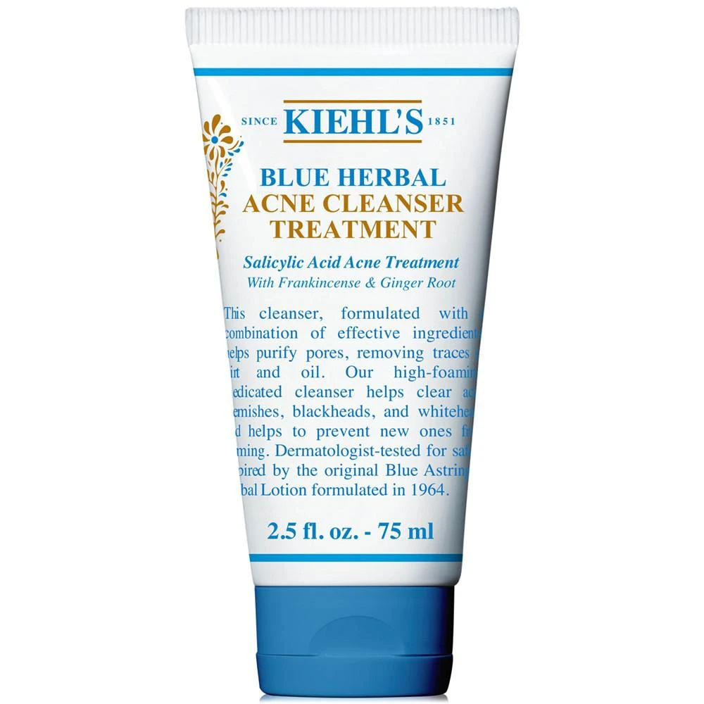 商品Kiehl's|Blue Herbal Acne Cleanser Treatment, 2.5-oz.,价格¥97,第1张图片