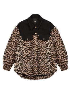 商品Maje|Bamion Contrasting Animal-Print Fleece Jacket,价格¥1266,第3张图片详细描述