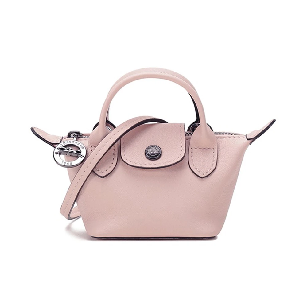 商品[国内直发] Longchamp|LONGCHAMP 女士裸粉色羊皮迷你手提单肩斜挎包 10099757P53,价格¥1667,第1张图片