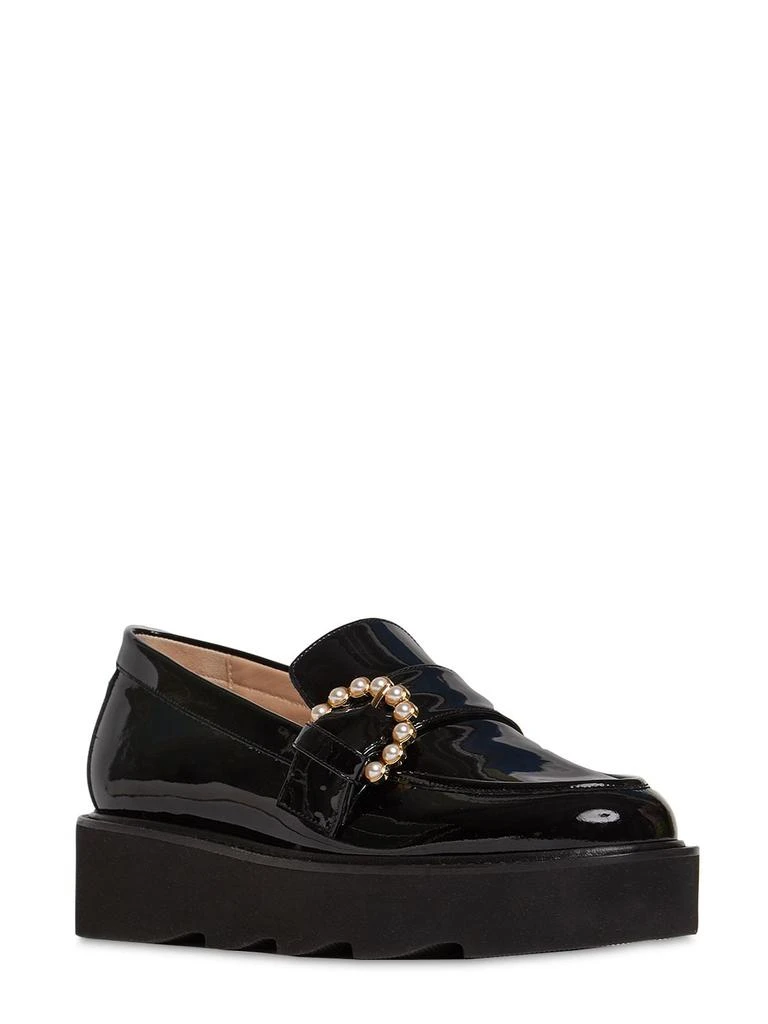 商品Stuart Weitzman|40mm Piper Superlift Patent Loafers,价格¥3759,第3张图片详细描述