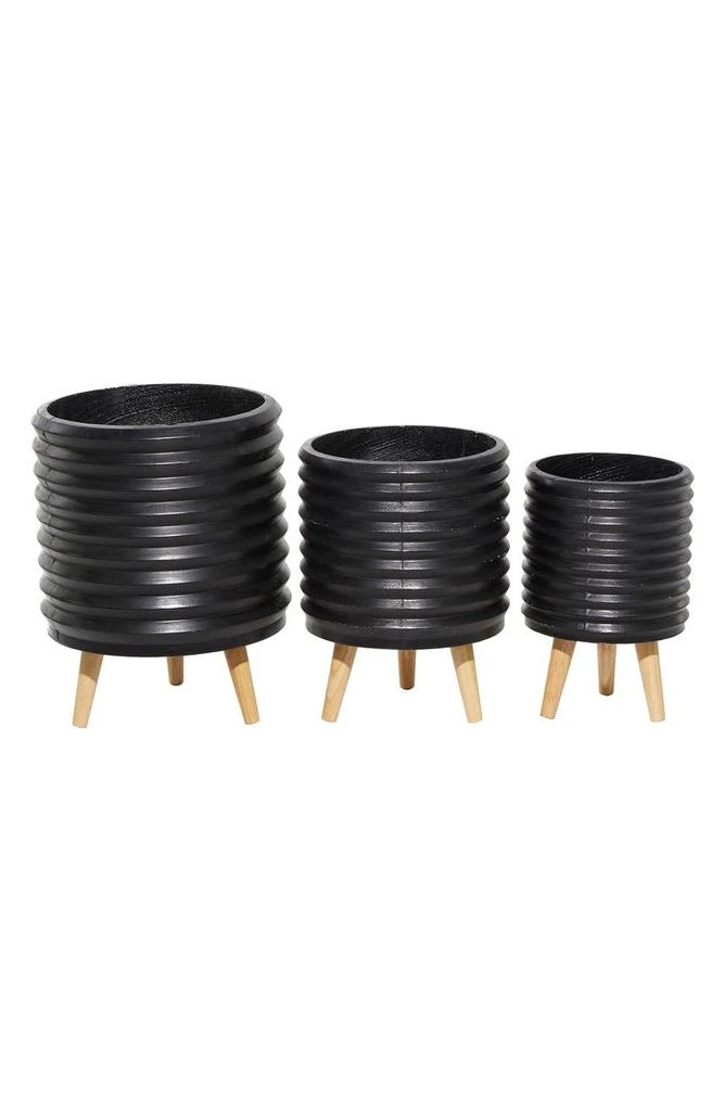 商品COSMO BY COSMOPOLITAN|Black MgO Contemporary Planter - Set of 3,价格¥1096,第4张图片详细描述