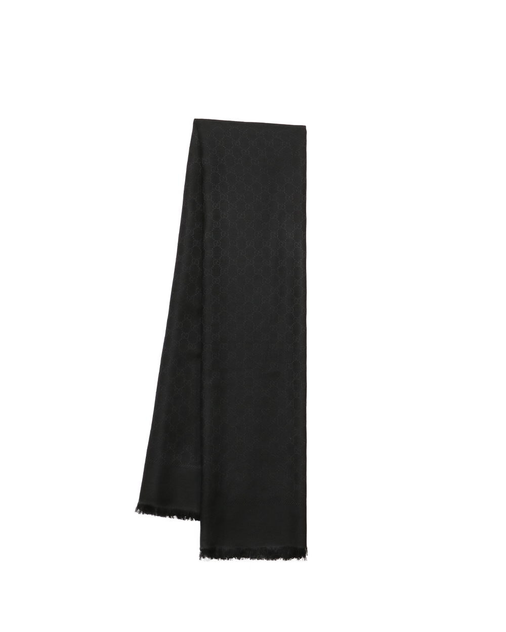 GUCCI 古驰 黑色多格式羊毛围巾 406236-3G632-1000商品第2张图片规格展示