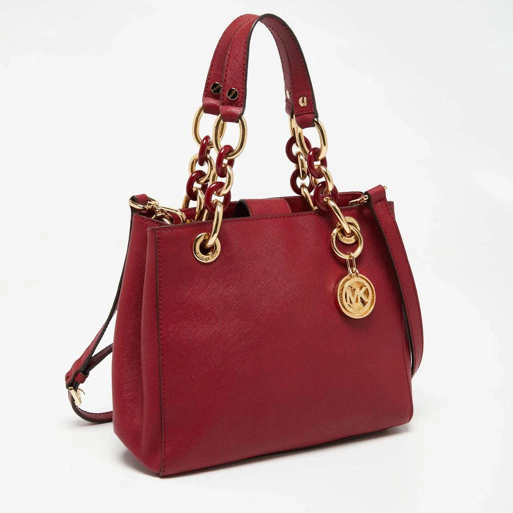 商品[二手商品] Michael Kors|MICHAEL Michael Kors Burgundy Leather Small Cynthia Tote,价格¥818,第3张图片详细描述