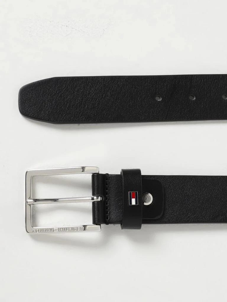 商品Tommy Hilfiger|Tommy Hilfiger leather belt with metal flag logo,价格¥364,第2张图片详细描述