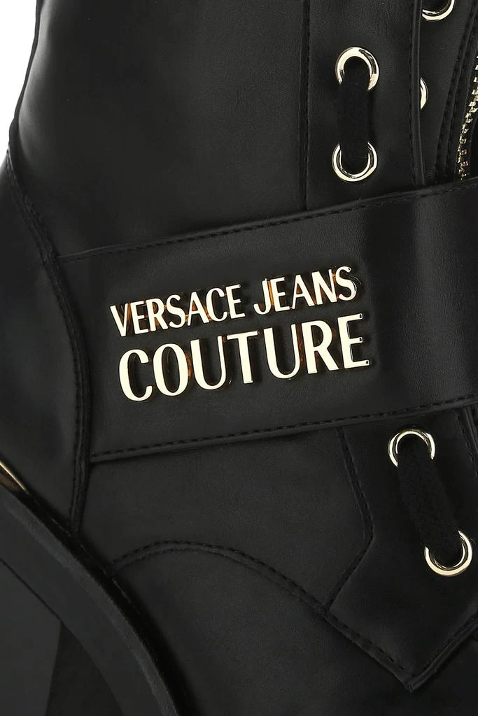商品Versace|Black synthetic leather ankle boots,价格¥921,第3张图片详细描述