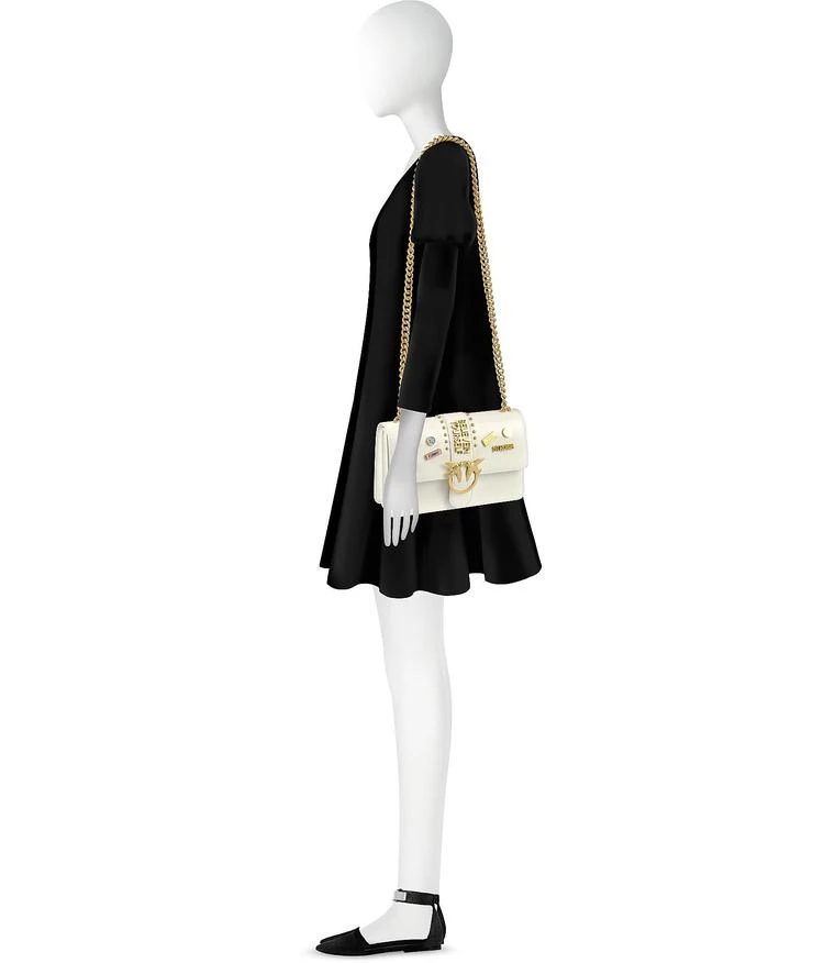 商品PINKO|Pinko Love 销子白色生态皮革单肩包,价格¥3321,第3张图片详细描述
