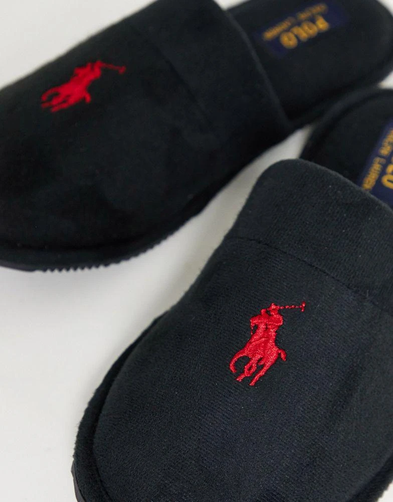 商品Ralph Lauren|Polo Ralph Lauren sunday scuff II slip on slippers in black,价格¥291,第2张图片详细描述