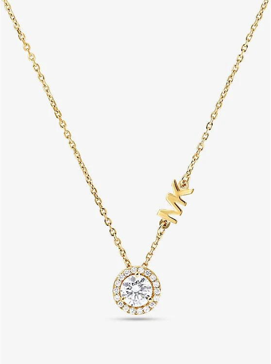 商品Michael Kors|Precious Metal-Plated Sterling Silver Pavé Halo Necklace,价格¥944,第1张图片