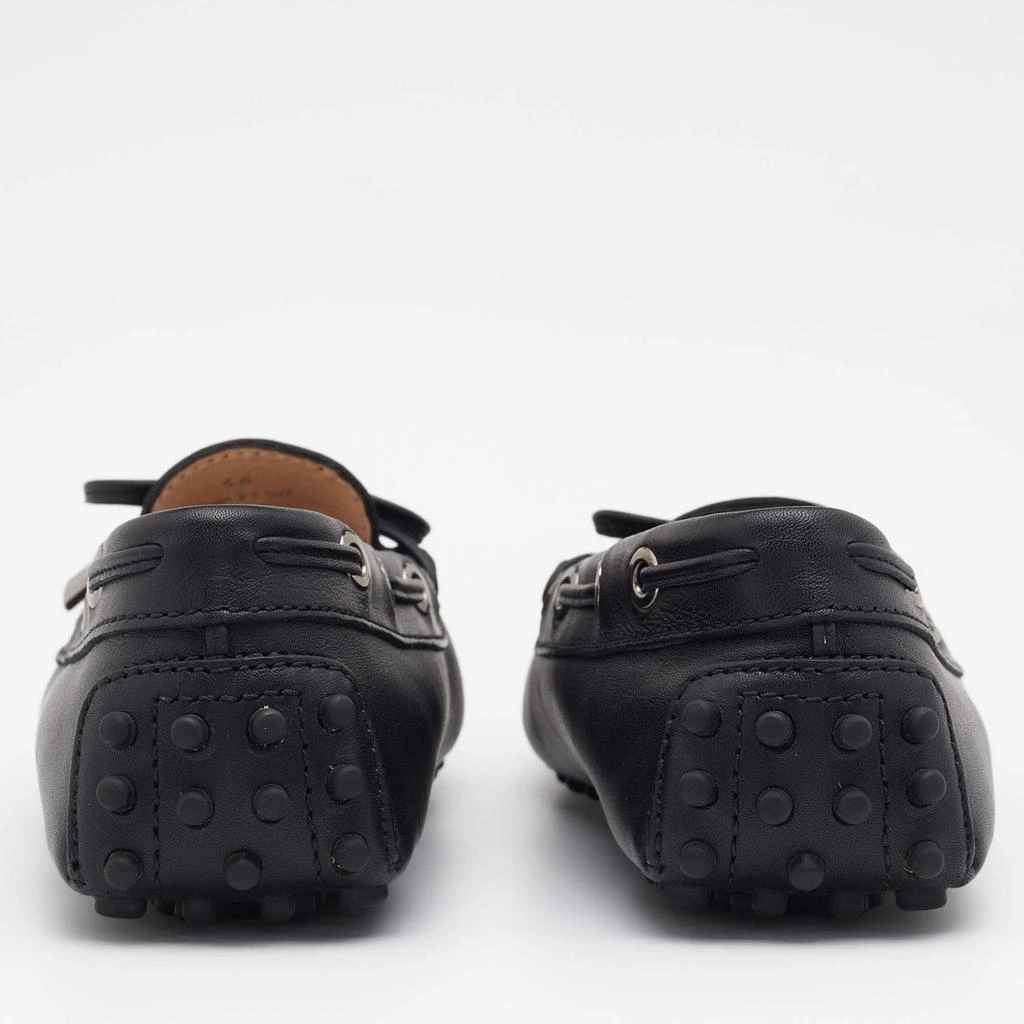 商品[二手商品] Tod's|Tod's Black Leather Bow Slip On Loafers Size 36,价格¥1176,第5张图片详细描��述