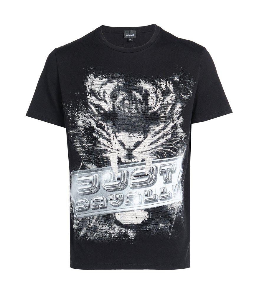 Just Cavalli Graphic Printed Crewneck T-Shirt商品第1张图片规格展示