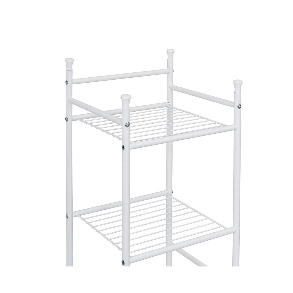 商品Honey Can Do|6-Tier White Bathroom Storage Shelving Unit,价格¥425,第5张图片详细描述