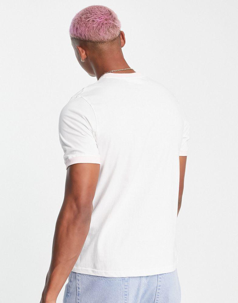 Fila t-shirt with logo in ecru and pink商品第2张图片规格展示