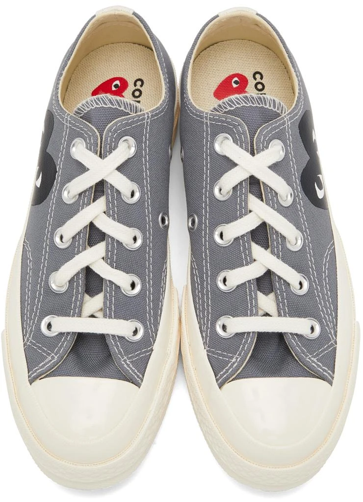 商品Comme des Garcons|Grey Converse Edition Half Heart Chuck 70 Low Sneakers,价格¥1194,第5张图片详细描述