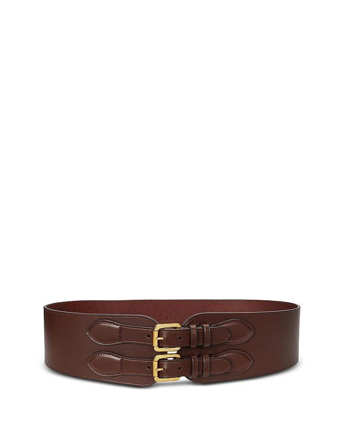 商品Ralph Lauren|Leather Double Buckle Belt,价格¥1135,第1张图片