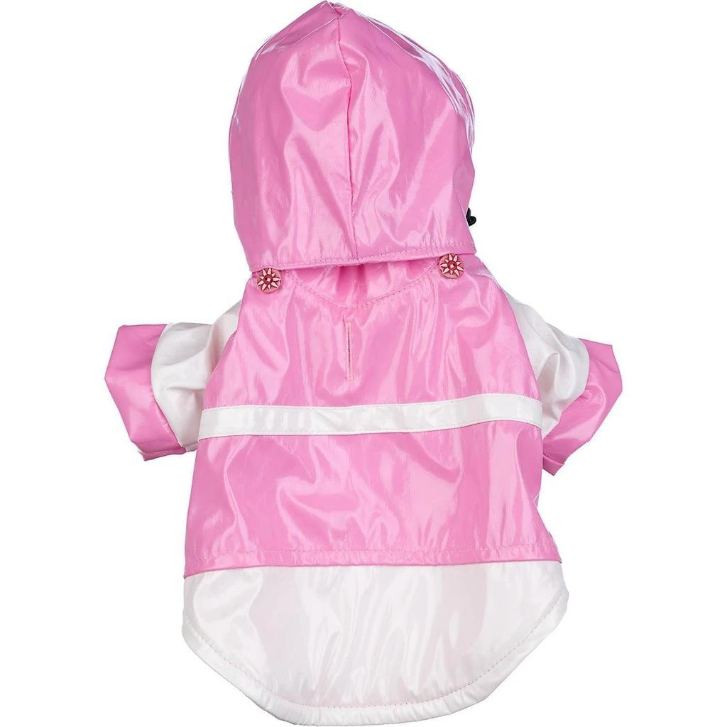 商品Pet Life|'Two-Tone' Waterproof Adjustable Dog Raincoat Jacket w/ Removable Hood,价格¥231,第1张图片