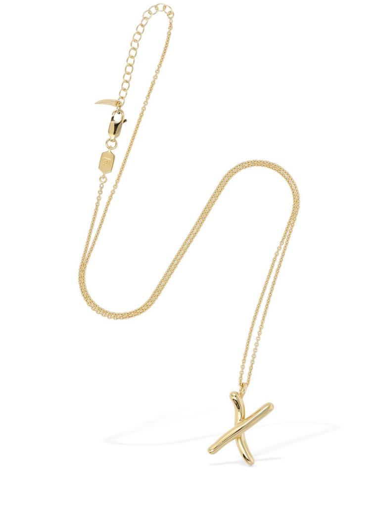 商品Missoma|Curvy Molten "x" Pendant Necklace,价格¥810,第4张图片详细描述
