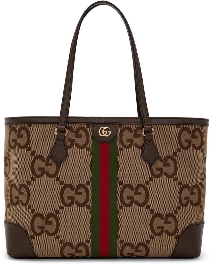 商品Gucci|棕色中号 Ophidia GG 托特包,价格¥15710,第1张图片