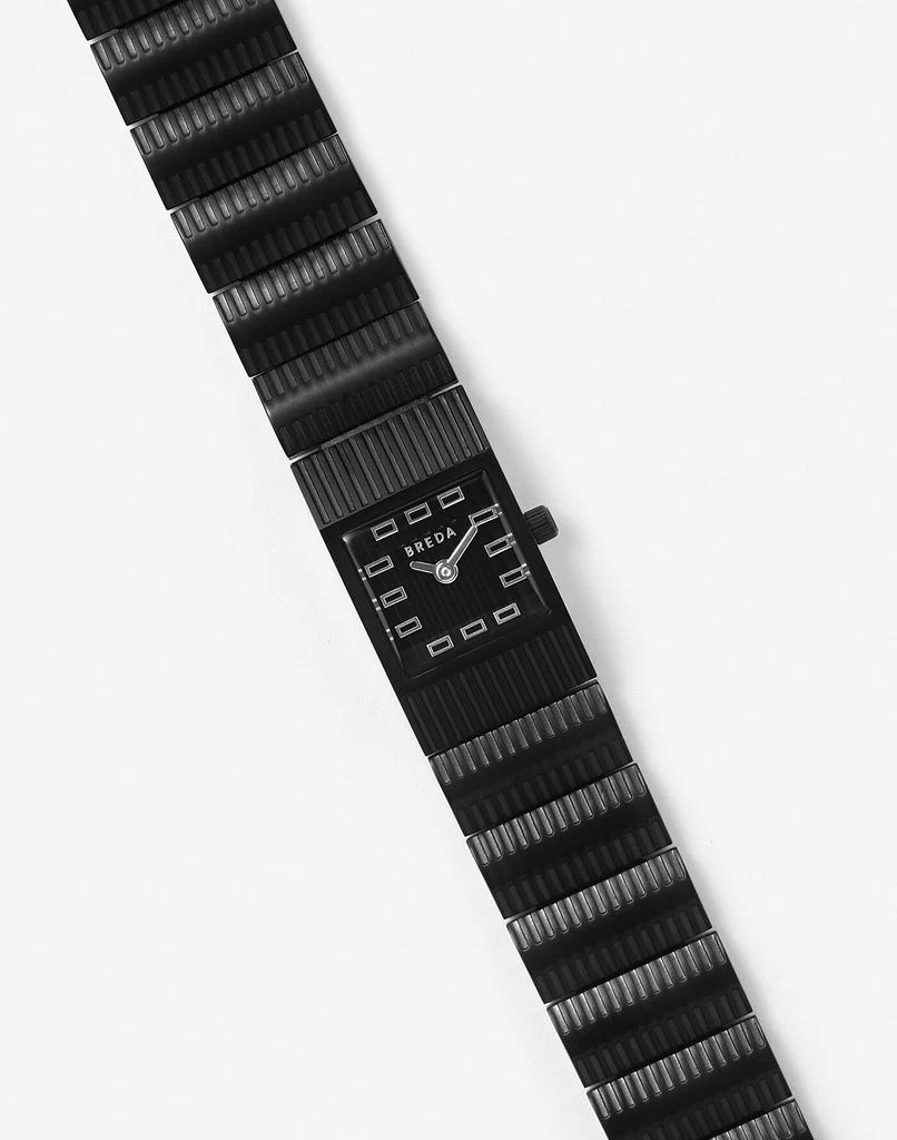 商品Madewell|BREDA 'Groove' Black Plated Stainless Steel and Metal Bracelet Watch,价格¥1547,第3张图片详细描述