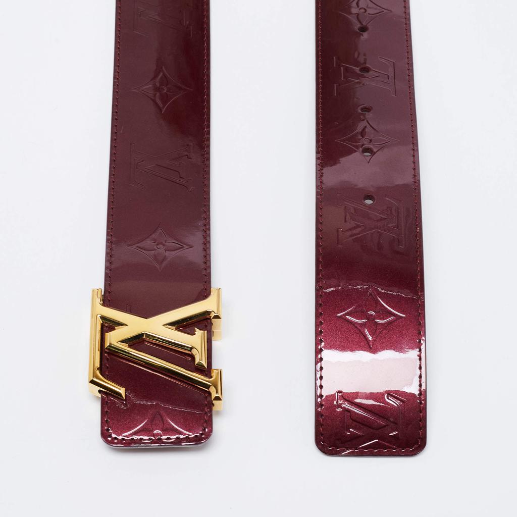 Louis Vuitton Rouge Fauviste Monogram Vernis LV Initiales Belt 85CM商品第2张图片规格展示