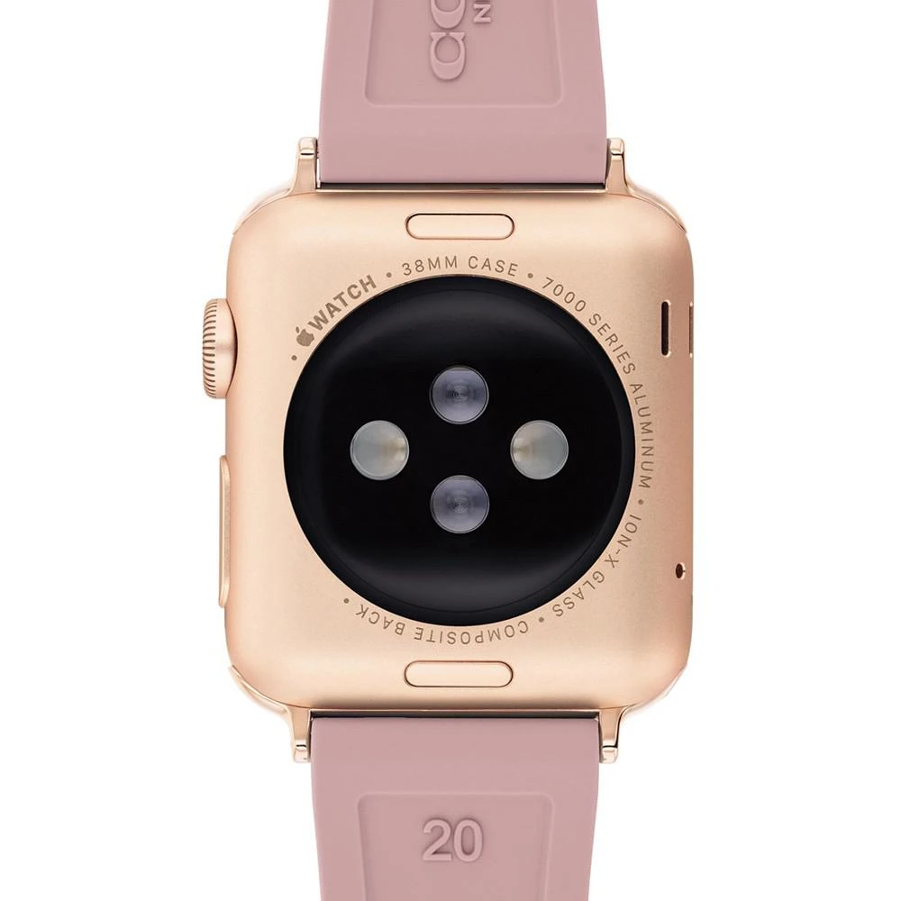 商品Coach|Pink Rubber Apple® Watch Strap 38/40/41mm,价格¥639,第2张图片详细描述