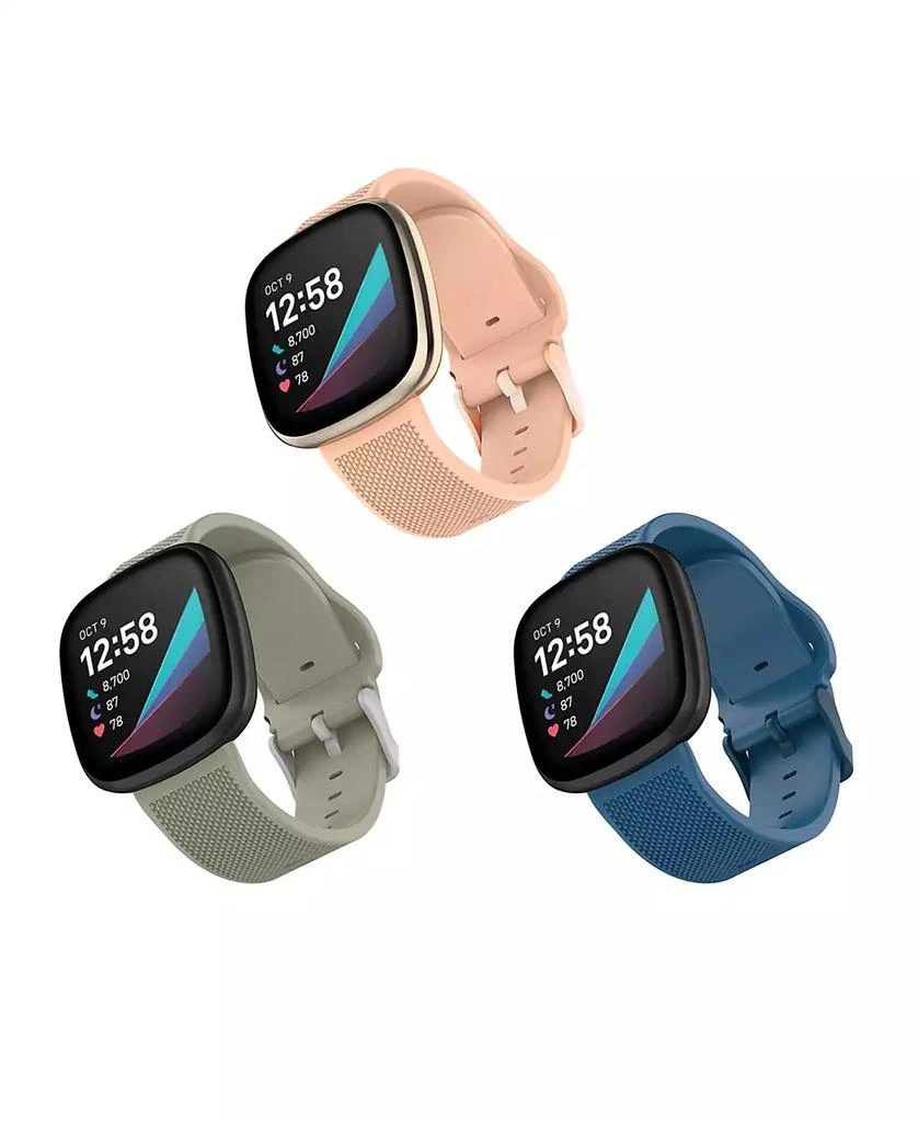 商品WITHit|Silicone Woven Band 3-Pack designed for the Fitbit Versa, Versa 2 And Versa Lite,价格¥135,第1张图片