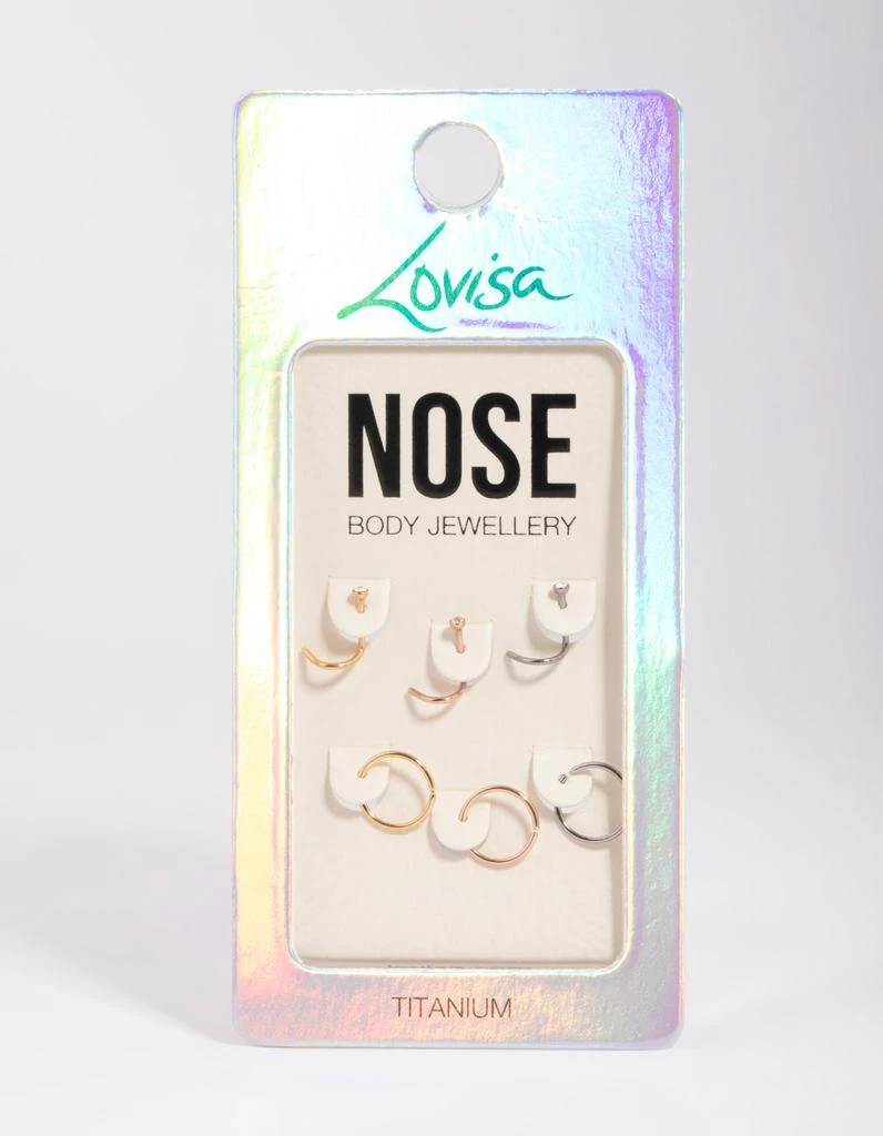 商品Lovisa|Titanium Nose Stud Pack,价格¥157,第2张图片详细描述