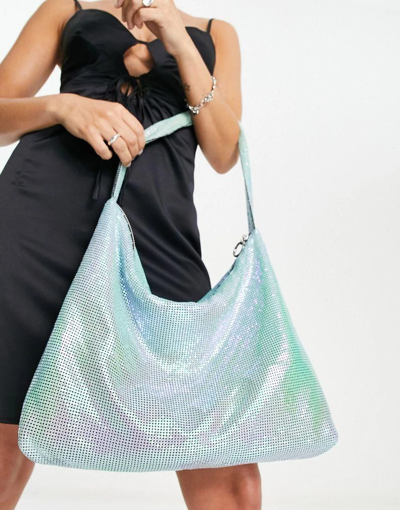 商品Topshop|Topshop deja diamante slouch bag in multi,价格¥339,第1张图片