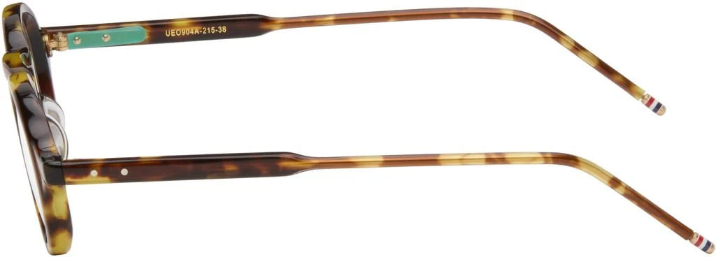 商品Thom Browne|Beige & Brown Acetate Round Glasses,价格¥5395,第3张图片详细描述