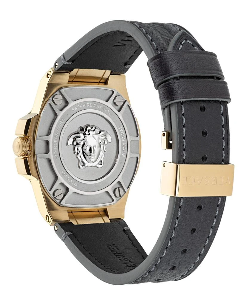 商品Versace|Greca Reaction Leather Watch,价格¥5240,第3张图片详细描述