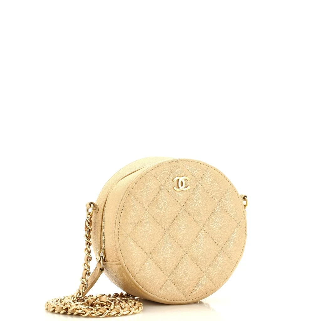 商品[二手商品] Chanel|Round Clutch with Chain Quilted Iridescent Caviar Mini,价格¥16989,第3张图片详细描述