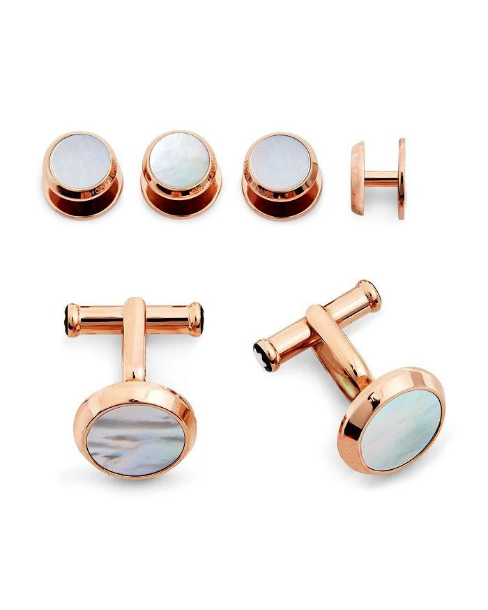 商品MontBlanc|Mother-of-Pearl Stud & Cufflink Set,价格¥4937,第1张图片