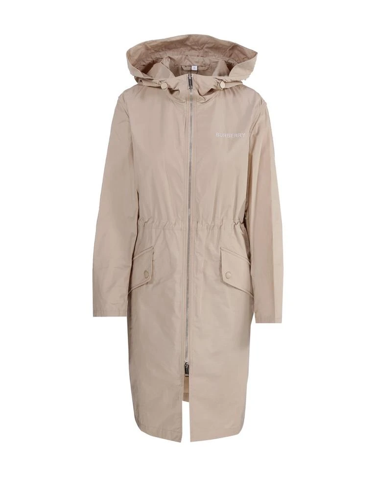 商品Burberry|Burberry Drawstring-Waist Logo Print Parka,价格¥6223,第1张图片